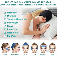 Шапка для облегчения головной боли/мигрени/стресса/опухших глаз с холодным компрессом