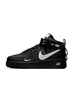 Розпродаж Жіночі кросівки Nike Air Force Mid Utility All Black White 36