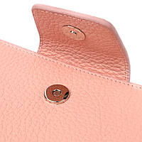 Удобный вертикальный женский кошелек из натуральной кожи KARYA 21158 Розовый Отличное качество