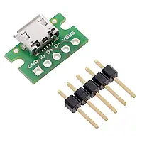 MicroUSB Type B 5 Pin - разъем для контактной пластины - Pololu 2586