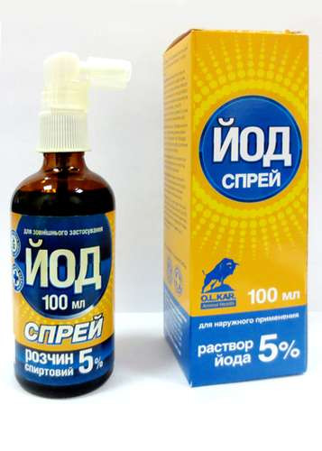 Йод 5% 100 мл спрей