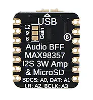 Доповнення Audio BFF - модуль підсилювача звуку I2S потужністю 3 Вт - для QT Py і Xiao - Adafruit 5769