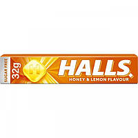 Конфеты HALLS Caramelo de miel con limon sin azucar Lc, paquete 32гр. Доставка від 14 днів - Оригинал