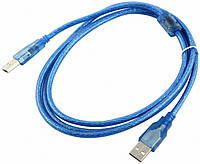 Кабель USB 2.0 RITAR AM/AM, 3.0m, прозрачный синий p