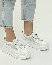 Кросівки із сіткою Prima d'Arte 6100 36 білі шкіра текстиль, фото 2