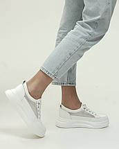 Кросівки із сіткою Prima d'Arte 6100 36 білі шкіра текстиль, фото 3