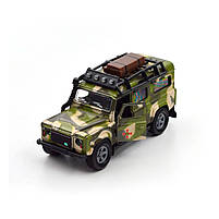 Ігровий набір Land Rover Defender Mілітарі з прицепом метал пластик довжина з прицепом 27см (520027.270), фото 5
