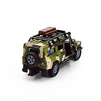 Ігровий набір Land Rover Defender Mілітарі з прицепом метал пластик довжина з прицепом 27см (520027.270), фото 9