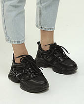 Кросівки Prima d'Arte 1611 36 текстиль шкіра чорні, фото 2