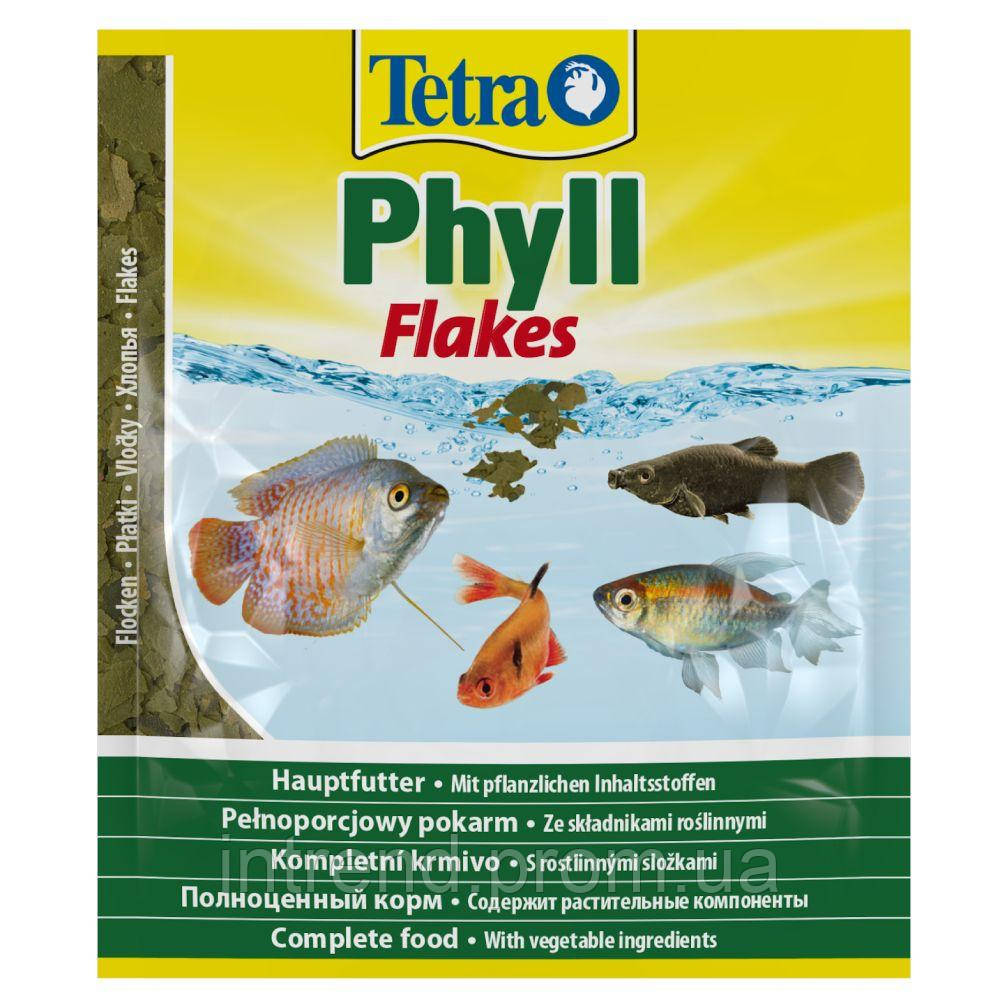 Сухой корм для аквариумных рыб Tetra в хлопьях TetraPhyll 12 г (для травоядных рыб) p - фото 1 - id-p2121908194