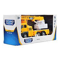 Іграшкова машинка Автокран жовтий метал пластик світло звук 5*17*8см (510253.270), фото 6