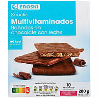 Диетическое печенье EROSKI Snacks de chocolate-leche, caja 200гр. Доставка від 14 днів - Оригинал