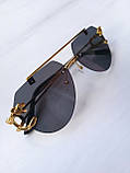 Жіночий сонцезахисні окуляри авіатори з градієнтами лінзами Без бренду Чорні, фото 3