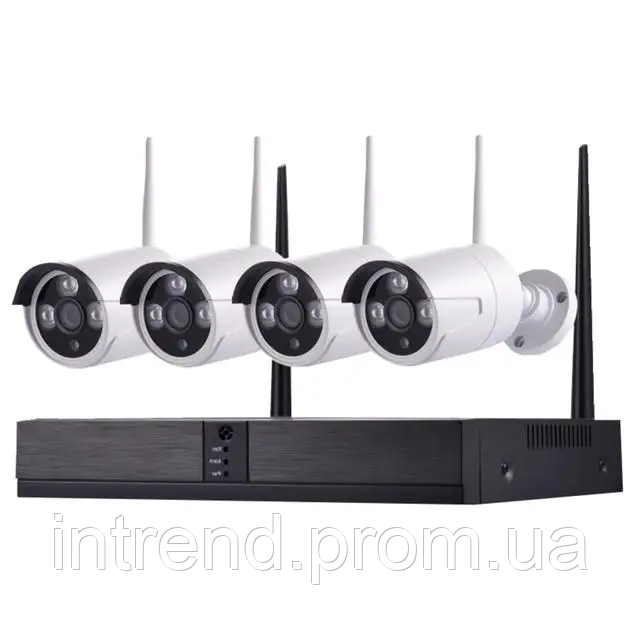 Набор видеонаблюдения KIT 5G WiFi 4 беспроводне камеры видеорегистратор комплект наружного (без монитора) p - фото 2 - id-p2121941627