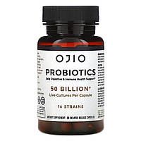 Пробиотическая формула Ojio, Probiotics, 50 Billion, 30 Delayed Release Capsules Доставка від 14 днів -