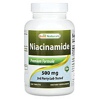Препарат с витаминами группы В Best Naturals, Niacinamide, 500 mg, 240 Tablets Доставка від 14 днів - Оригинал