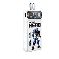 УМБ TRANSFORMERS Optimus Prime TF-SD02 20000 mAh, Powerbank QC22,5W + PD20W, со встроенными кабелями, белый