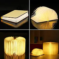Настільна лампа світильник у формі книги Foldable Book Lamp Нічник для дитячої кімнати 7259 GRI