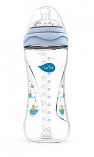 Nuvita Пляшка для годування Mimic 330мл. 4м + Антіколіковая [Feeding bottle Mimic 330ml. 4m+ Colic reduction,