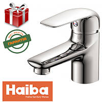 Змішувач для умивальника литий Dario Haiba латунний хромований для ванної кімнати одноважільний