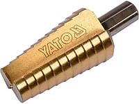 Сверло коническое ступенчатое титановое по металлу YATO HSS 4241, 20-30 мм, L = 75/54 мм (YT-44747)