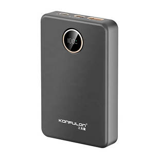 Універсальна мобільна батарея Konfulon M18W, QC 3.0+PD, Magnetic Wireless Charge 15W, 10000mAh Black