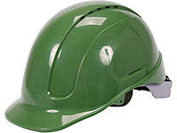 Каска для захисту голови YATO зелена з пластику ABS