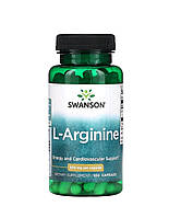 L-аргинин, 500 мг, L-arginine Swanson 100 капсул