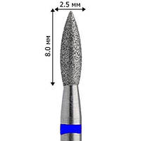 Фреза насадка алмазная для маникюра (бор HP) ПЛАМЯ синее кольцо UMG 806.104.243.524.025
