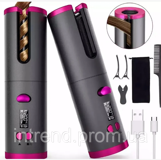 Беспроводной стайлер для завивки Ramindong Hair curler автоматическая плойка для закручивания волос кудрей USB - фото 3 - id-p2121943722