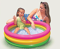 Детский надувной бассейн Intex "Радуга", для детей от 1 до 3 лет, размер 86х25 см, объем 51 л, разноцветный