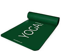 Коврик спортивный для йоги и фитнеса 183х60х1,5см PowerPlay 4151 NBR Зеленый