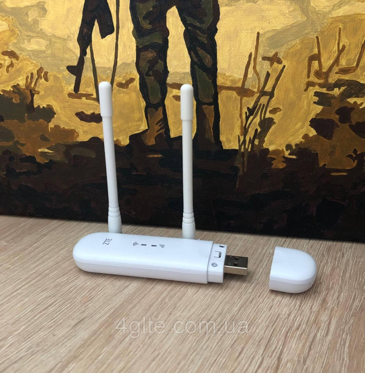 4G USB Wi-Fi модем ZTE MF79u з двома антенами 4G (LTE) 3 dBi (White), фото 1