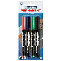 Набор маркеров Centropen Permanent 8566 2,5 мм, round tip, SET 4colors (BLister) (8566/4/BL) o