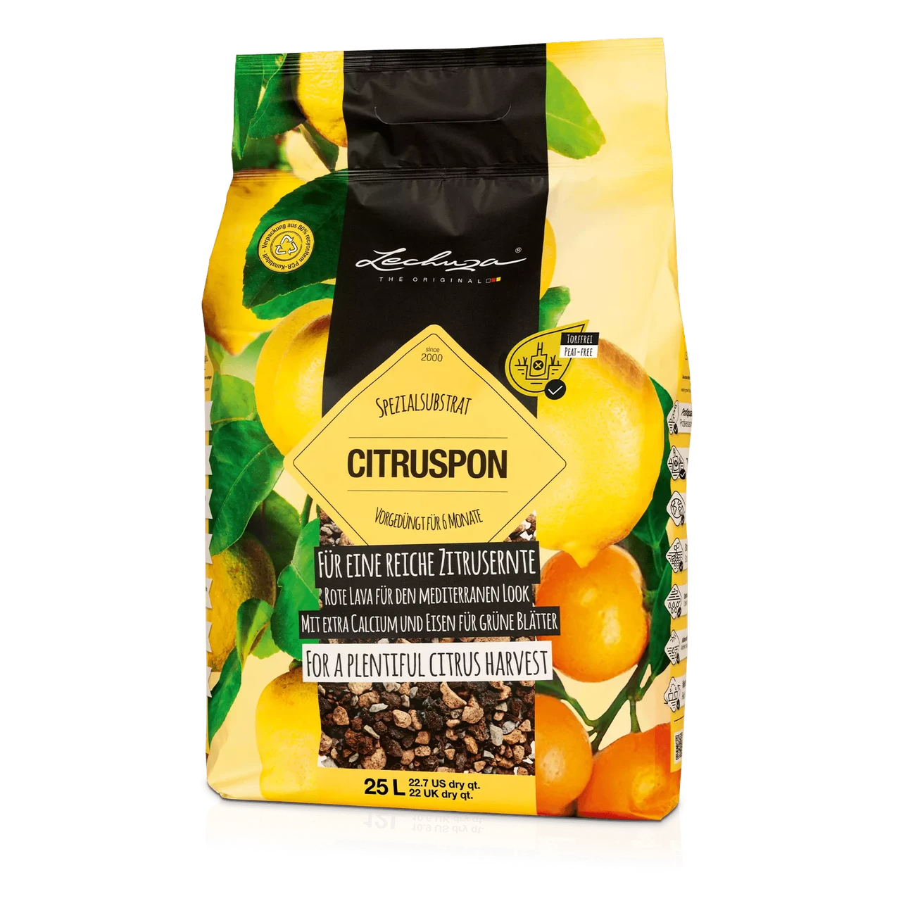 Субстрат Lechuza CitrusPON 25 л для цитрусових (Лечуза, Німеччина)