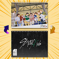 Скетчбук А5 48 л. 150 гр.м² K-Pop Group Stray Kids 009