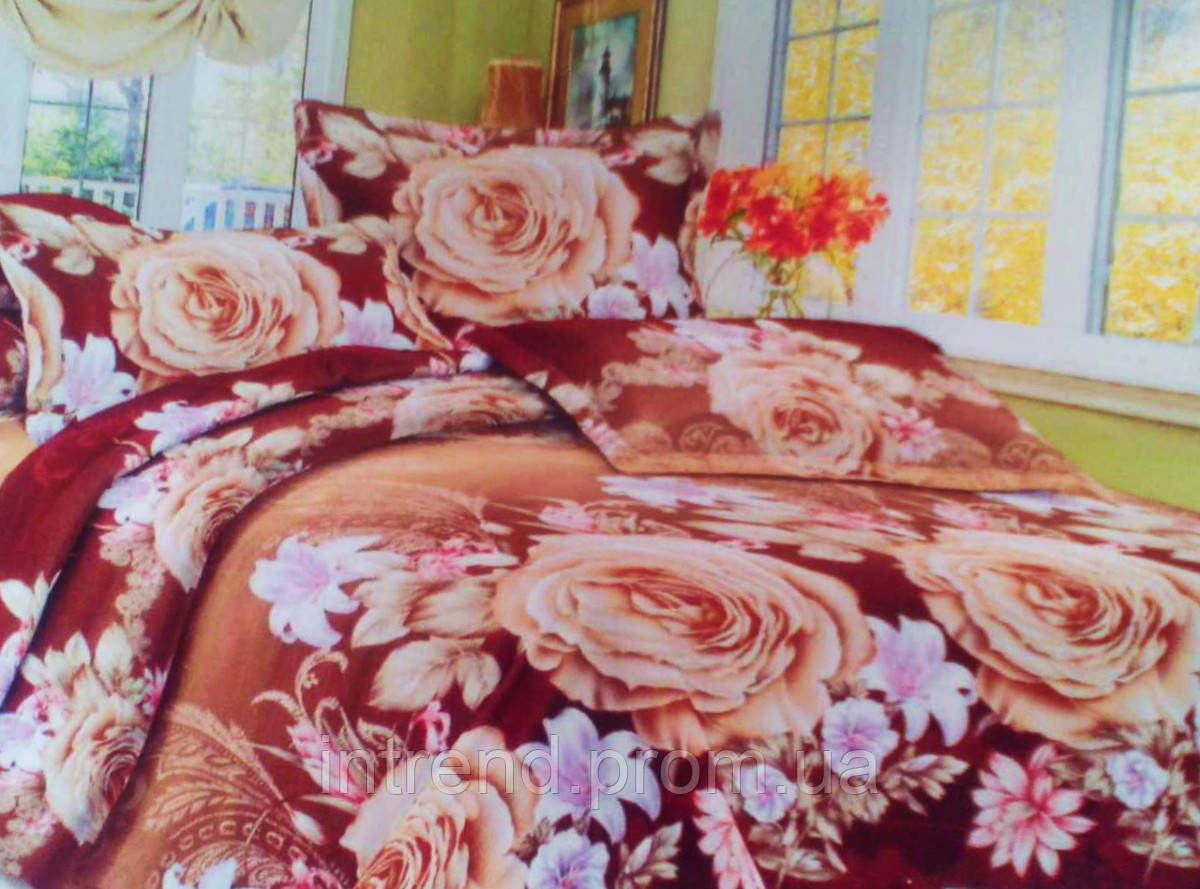 Комплект постельного белья от украинского производителя Polycotton Двуспальный 90907 p - фото 3 - id-p2122013205