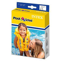 Детский надувной жилет для плавания Intex, для детей от 3 до 6 лет, размер 49х46 см, цвет желтый