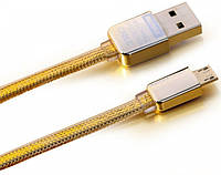 Кабель microUSB 1м Gold Gold Remax 310303 h