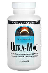 Магнієвий комплекс Ultra-Mag Source Naturals, 120 таблеток