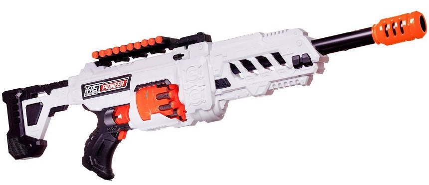 Бластер іграшковий дитячий (м'які кулі, на батарейку, з мішенями) BH502, фото 2