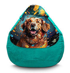 Крісло мішок «Ретривер у фарбах» Флок