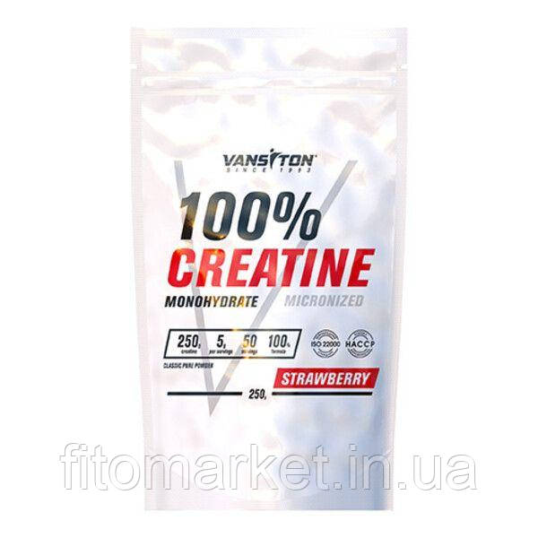 Креатину моногідрат Creatine Power 250 г Полуниця ТМ Вансітон / Vansiton