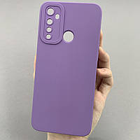 Чехол для Realme 6i чехол однотонный с защитой камеры на телефон реалми 6и фиолетовый s2l