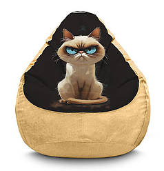 Крісло мішок «Grumpy Cat» Флок
