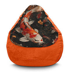 Крісло мішок «Colorful Japan carp» Флок