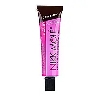 Краска для бровей и ресниц NIKK MOLE Dark Brown, 15 мл