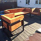 Диван ЛОФТ Престон 126 + м'які, водонепроникні, комфортні, з чохлами подушки для офісу, дому, дачі, фото 3