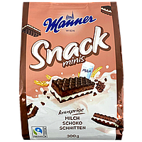 Вафлі з молочно-шоколадним кремом Маннер Manner snack minis 300g 10шт/ящ (Код: 00-00016000)