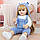 Реалістична лялька Реборн (Reborn) 55 см вініл-сіліконова Олеся в наборі з соскою, пляшкою та  іграшкою, фото 3